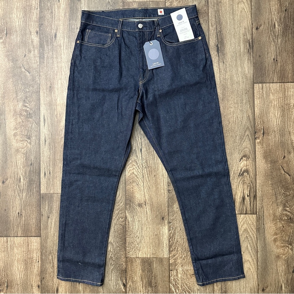 Levi’s Japanese Fabric High Rise Boyfriend Women’s Size 33x30 Dark Blue Denim
